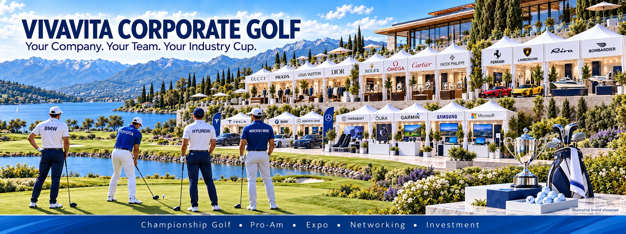 VIVAVITA Corporate Golf — Your Company. Your Team. Your Industry Cup. Championship Golf, Pro-Am, Expo, Networking, Investment
