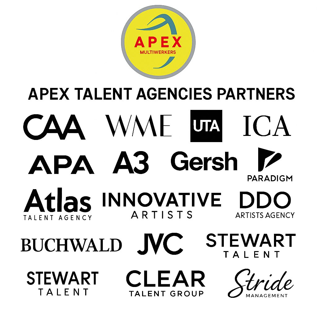 Apex talent agencies partners — partner brand board