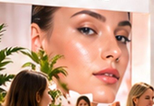 Glowing skin close-up
