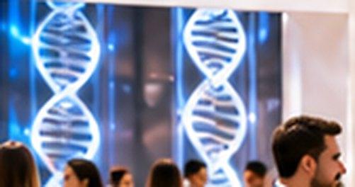 DNA visual on a longevity display